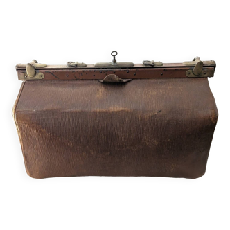 Vintage brown leather briefcase