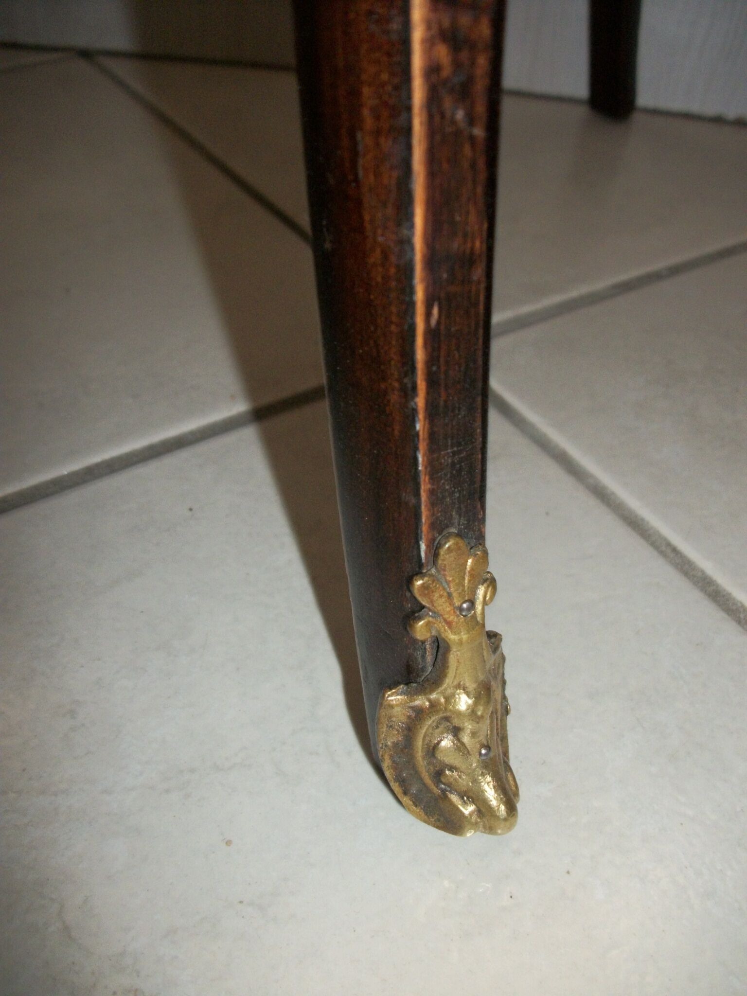 Table in marquetry style Louis XV Napoleon lll