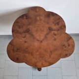 Art Nouveau side table in elm burl