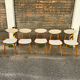 (Lot) Suite de 5 Chaises Pied Compas Restaurées