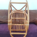 Fauteuil à bascule bambou et rotin pour enfant