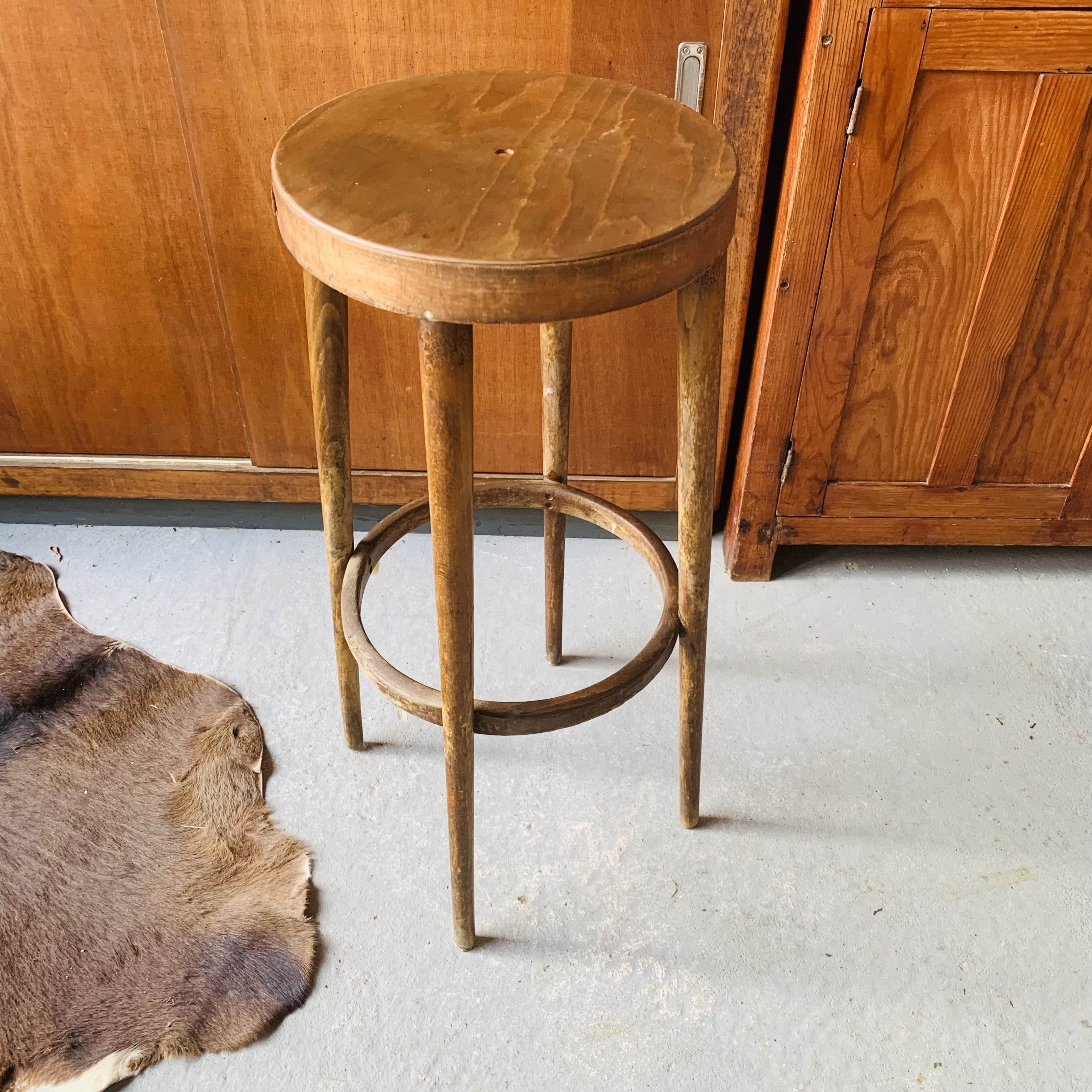Curved high stool