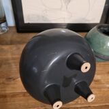Black asymmetrical tripod vase