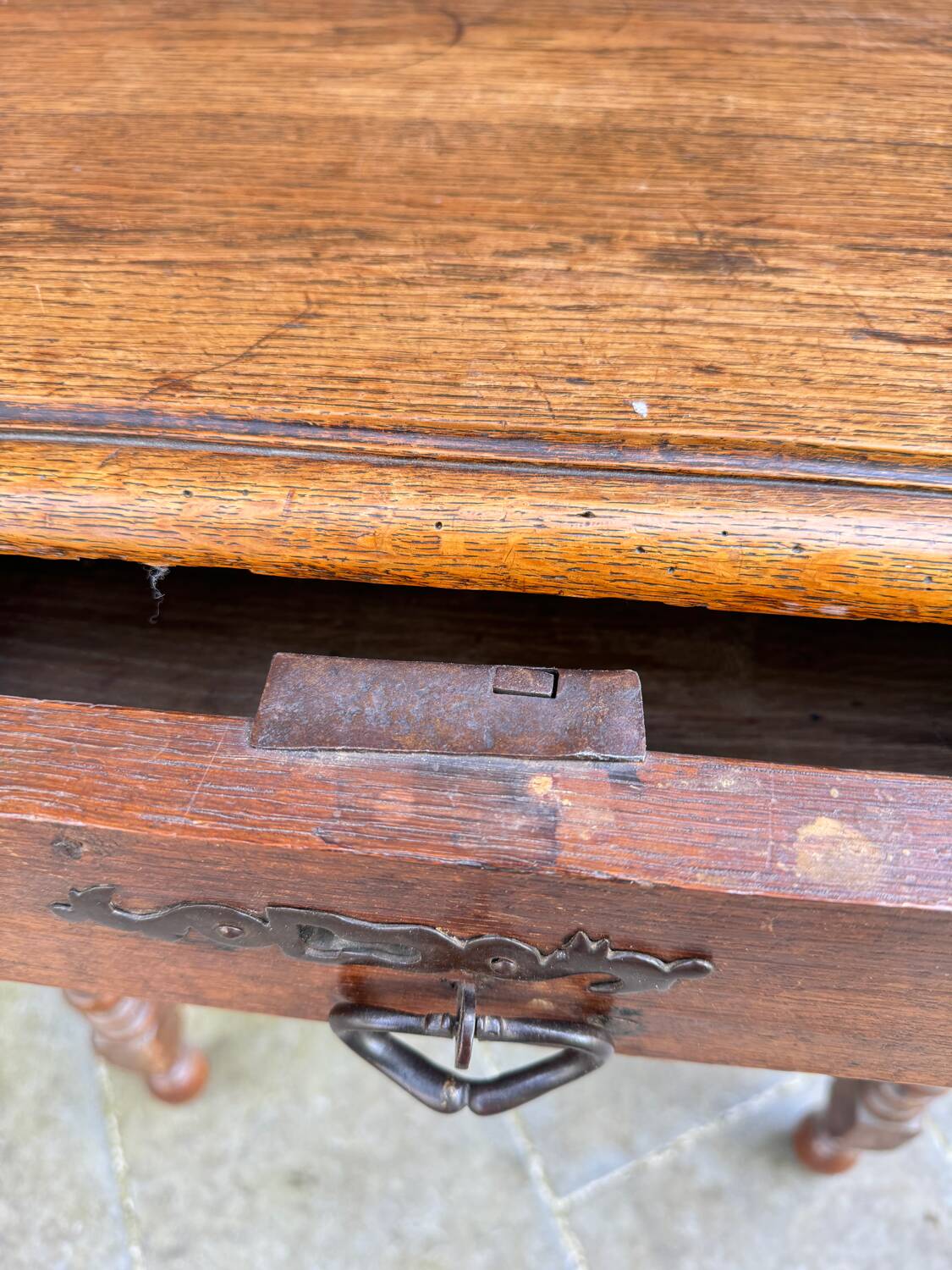 Louis XIII Period Oak Writing Table XVII Eme Century