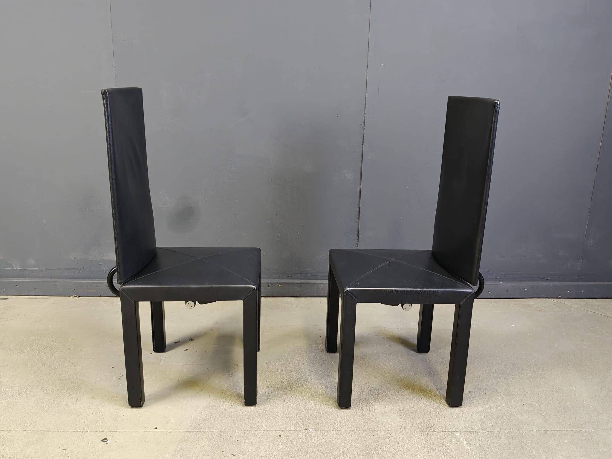 Arcalla high back dining chairs by Paolo Piva for B& B Italia set of 6