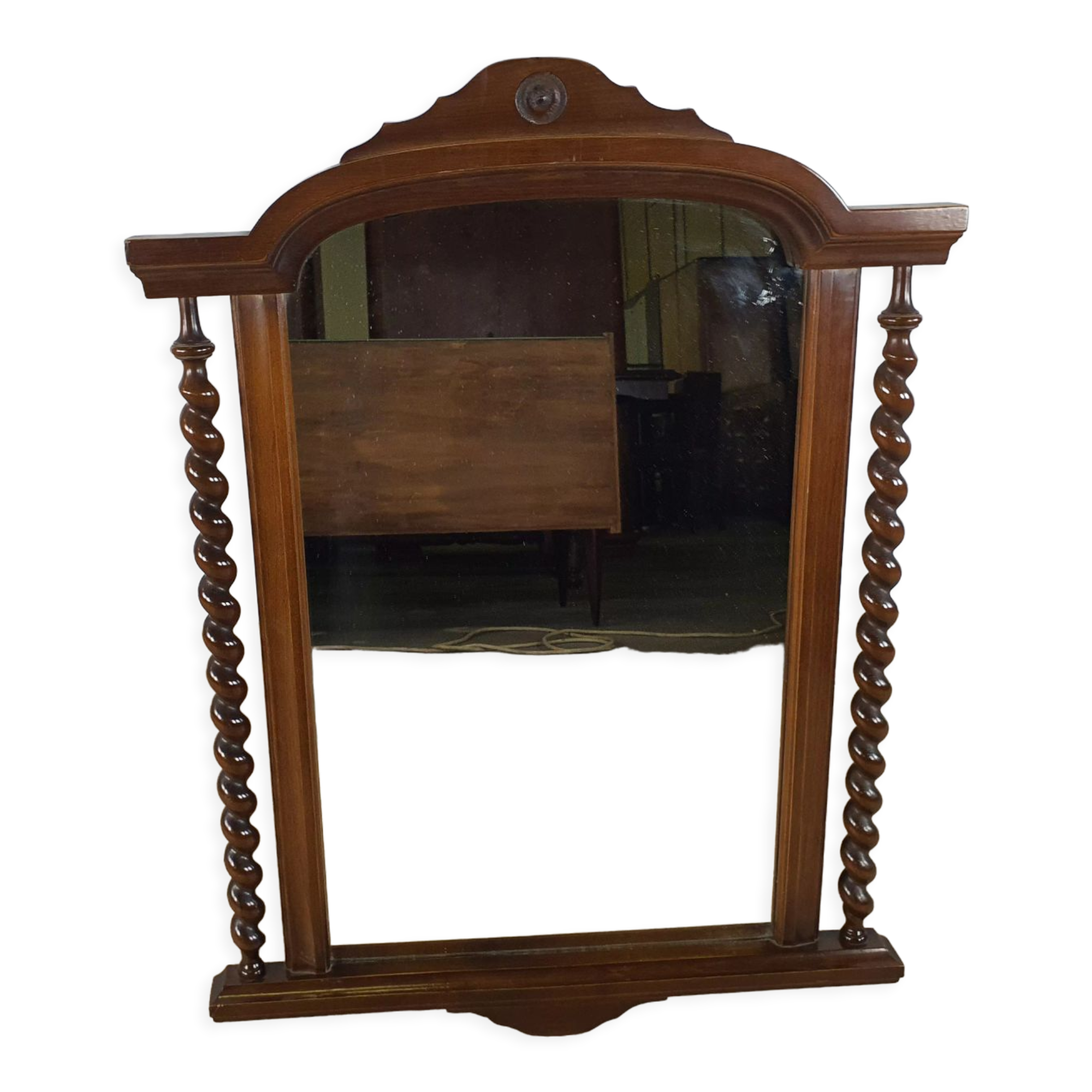 Vintage turned mirror from 80s