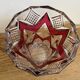 Authentic Val Saint Lambert Ruby Red Cut-to-Clear Crystal Vase