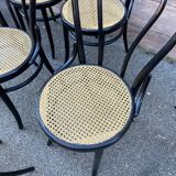 6 chaises bistrot bois courbé Style Fischel Thonet Nr  1980s