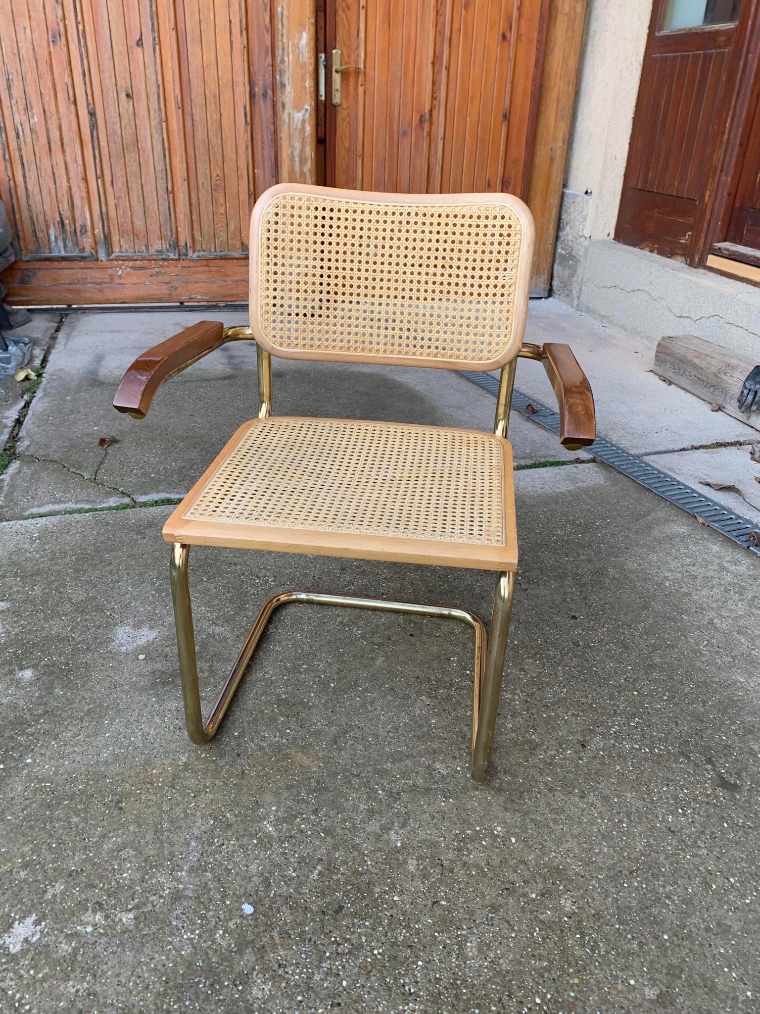 Mid-Century Modern Italian Marcel Breuer B64 Cesca Chair, 70s