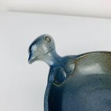 Ceramic bird catchall signed Valérien Taber Vallauris, ashtray.