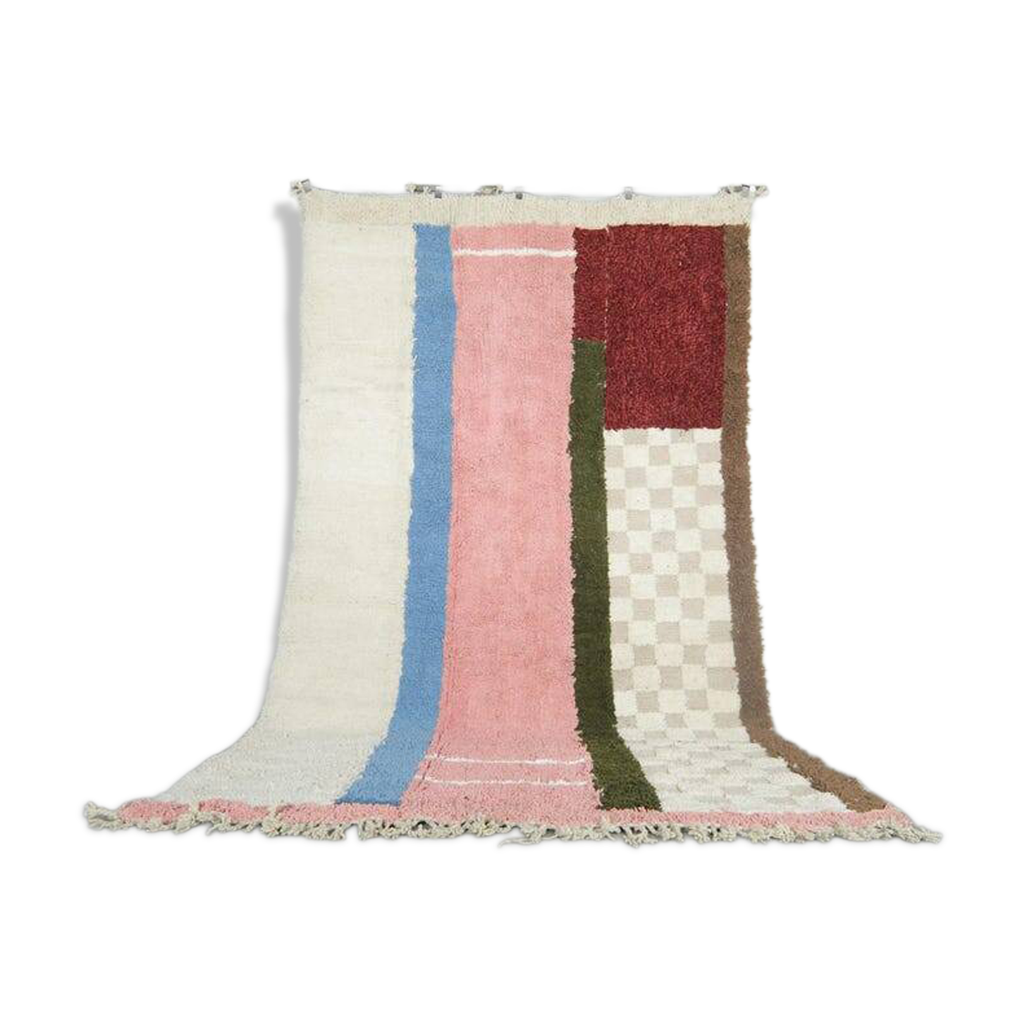 Handmade pure wool rug with colourful patterns 150/250 cm