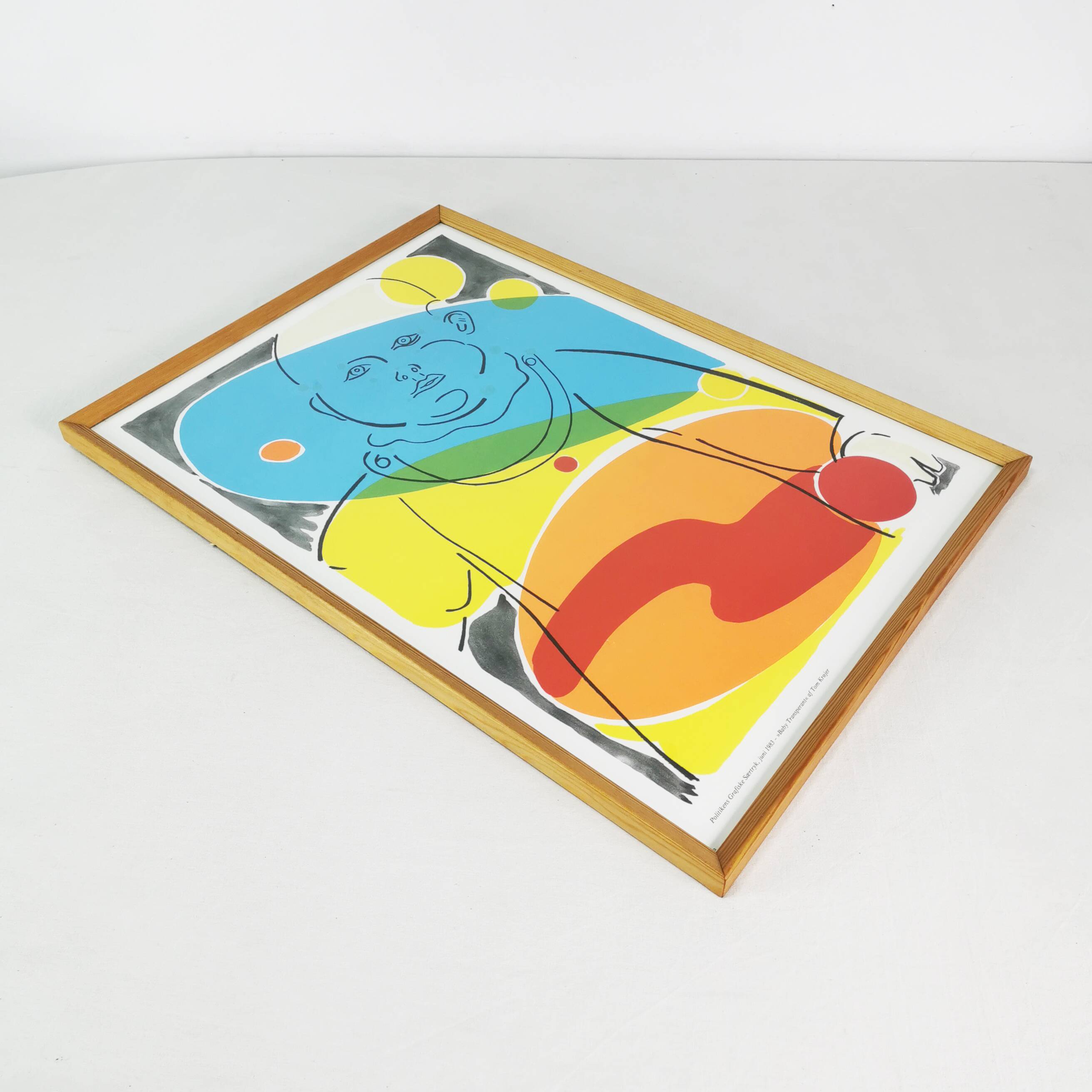 Affiche 'Transparent Child' conçue par Tom Krojer, Danemark, 1983