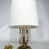 Lampe de table italienne en laiton et marbre du milieu du siècle des années 50