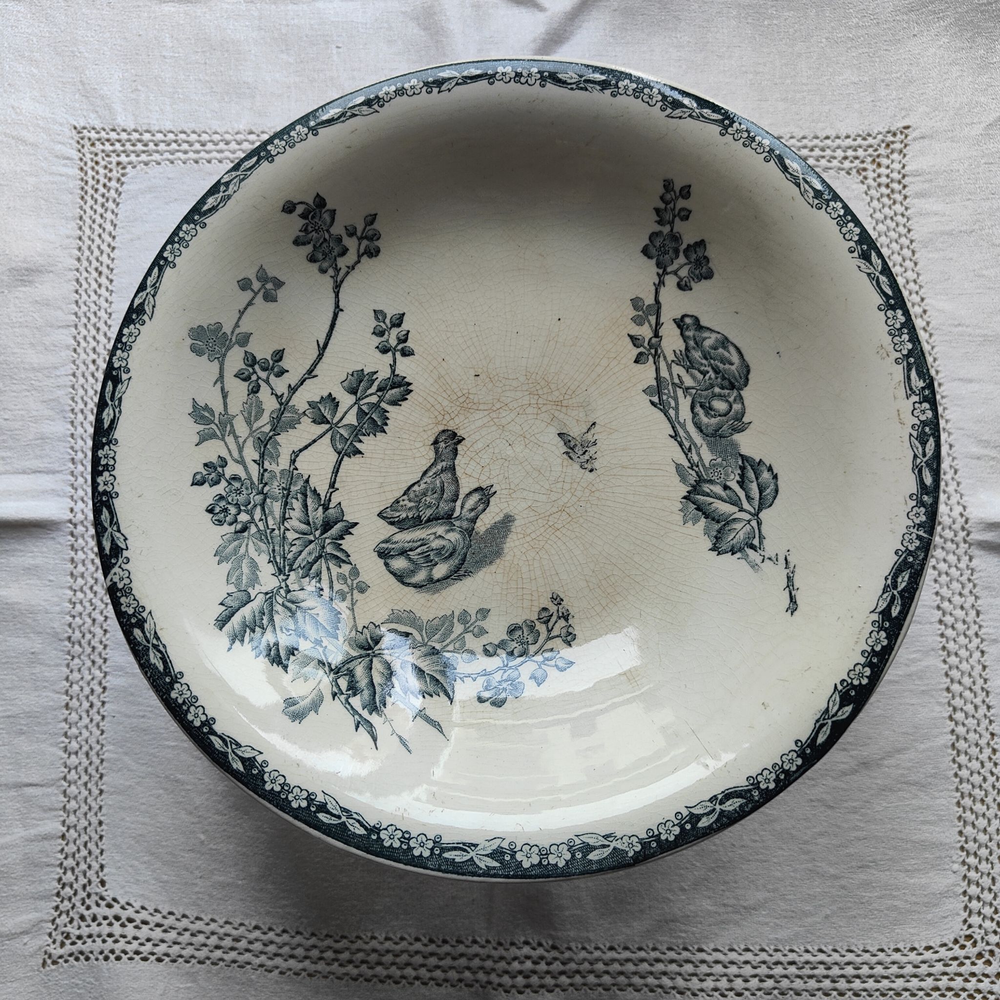Iron earth compote bowl
