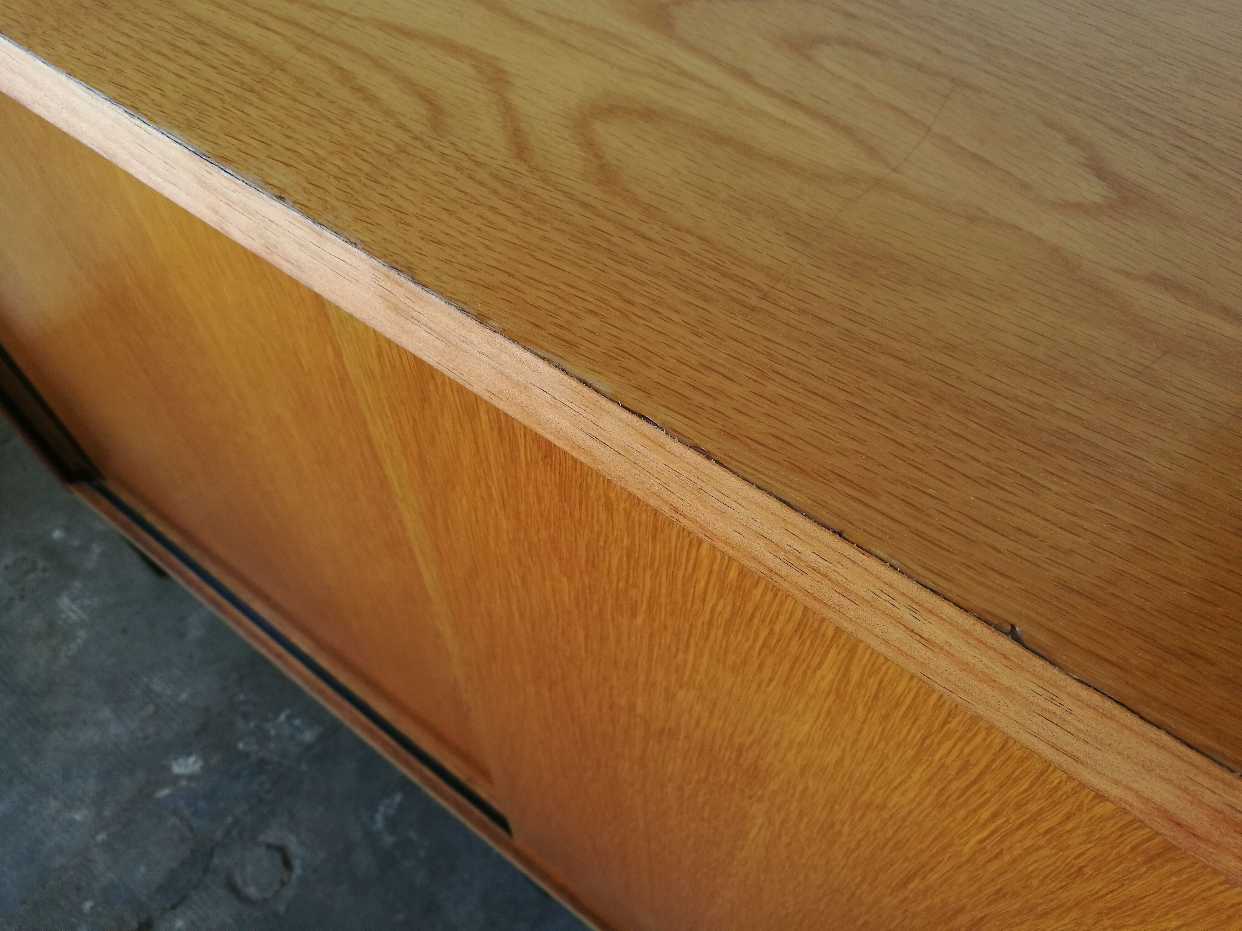 Vintage top sideboard from the 80s, sliding doors