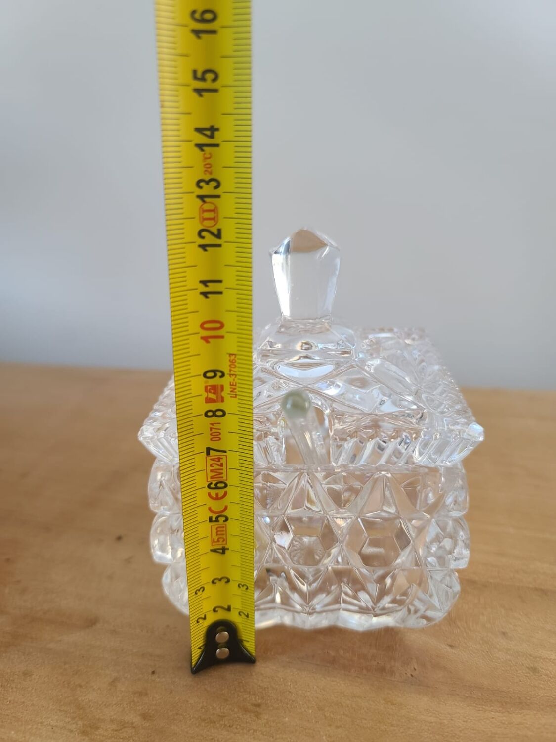 Vintage (70s) crystal sugar or other condiment pot with lid