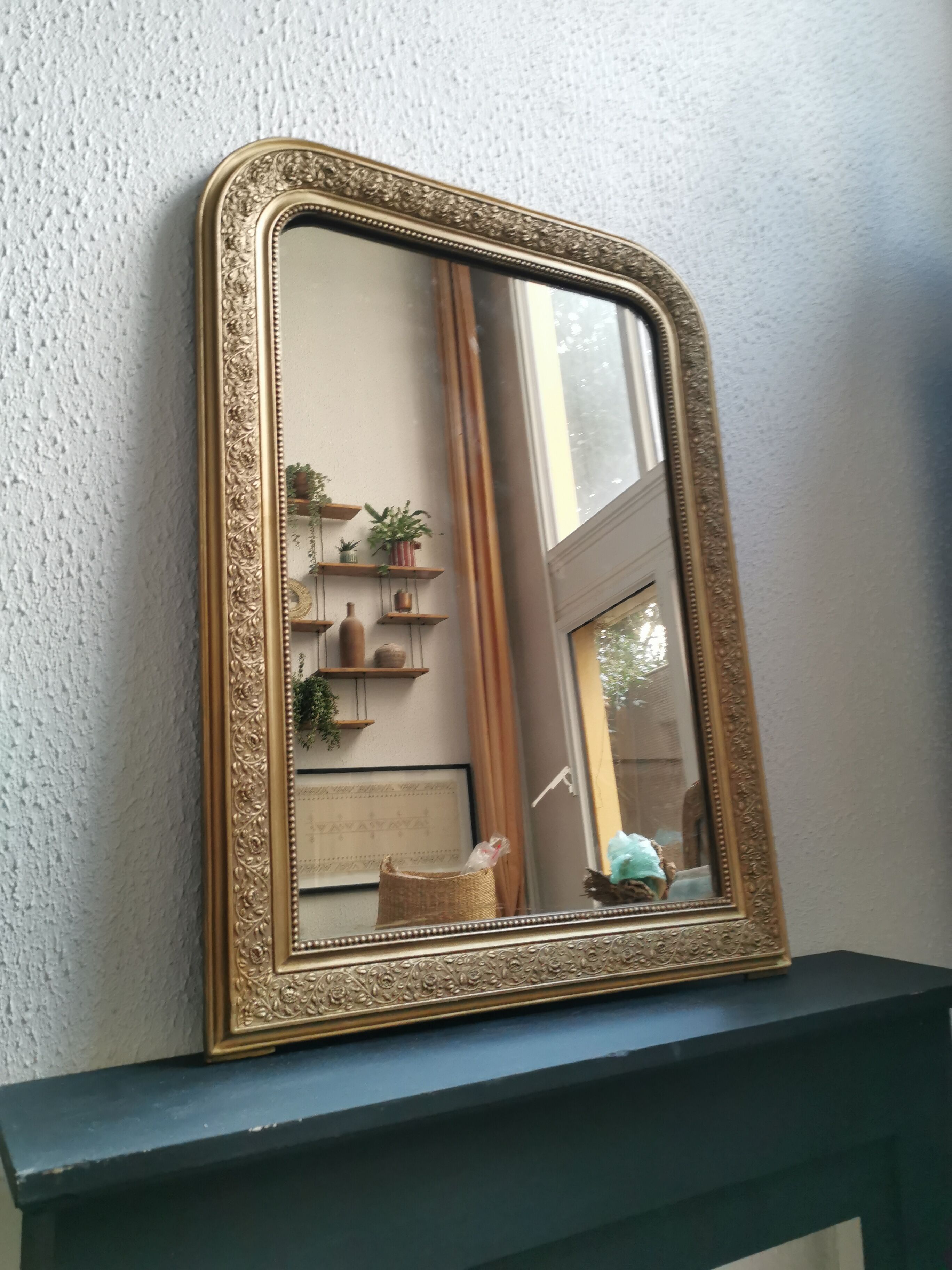 Mirror 101 x 74 cm Louis golden old