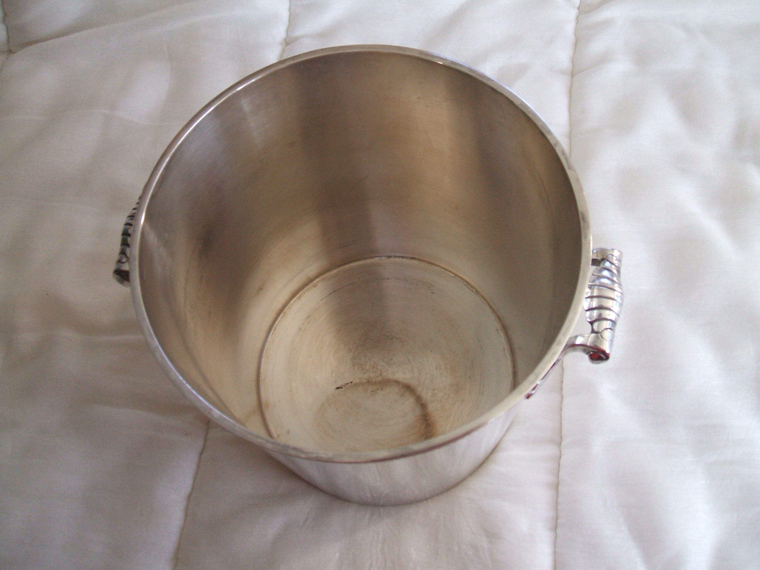 Silver metal champagne bucket ercuis
