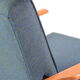Fauteuil fox bleu chiné