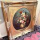 Tableau huile sur toile XXème : nature morte aux fleurs
