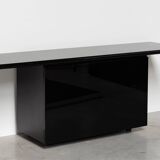 Giotto Stoppino for Acerbis Black Sheraton Sideboard Italy 1980s