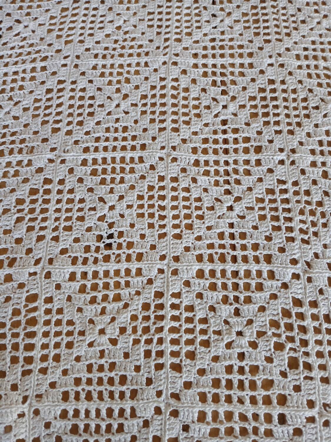 Handmade crochet antique bedspread