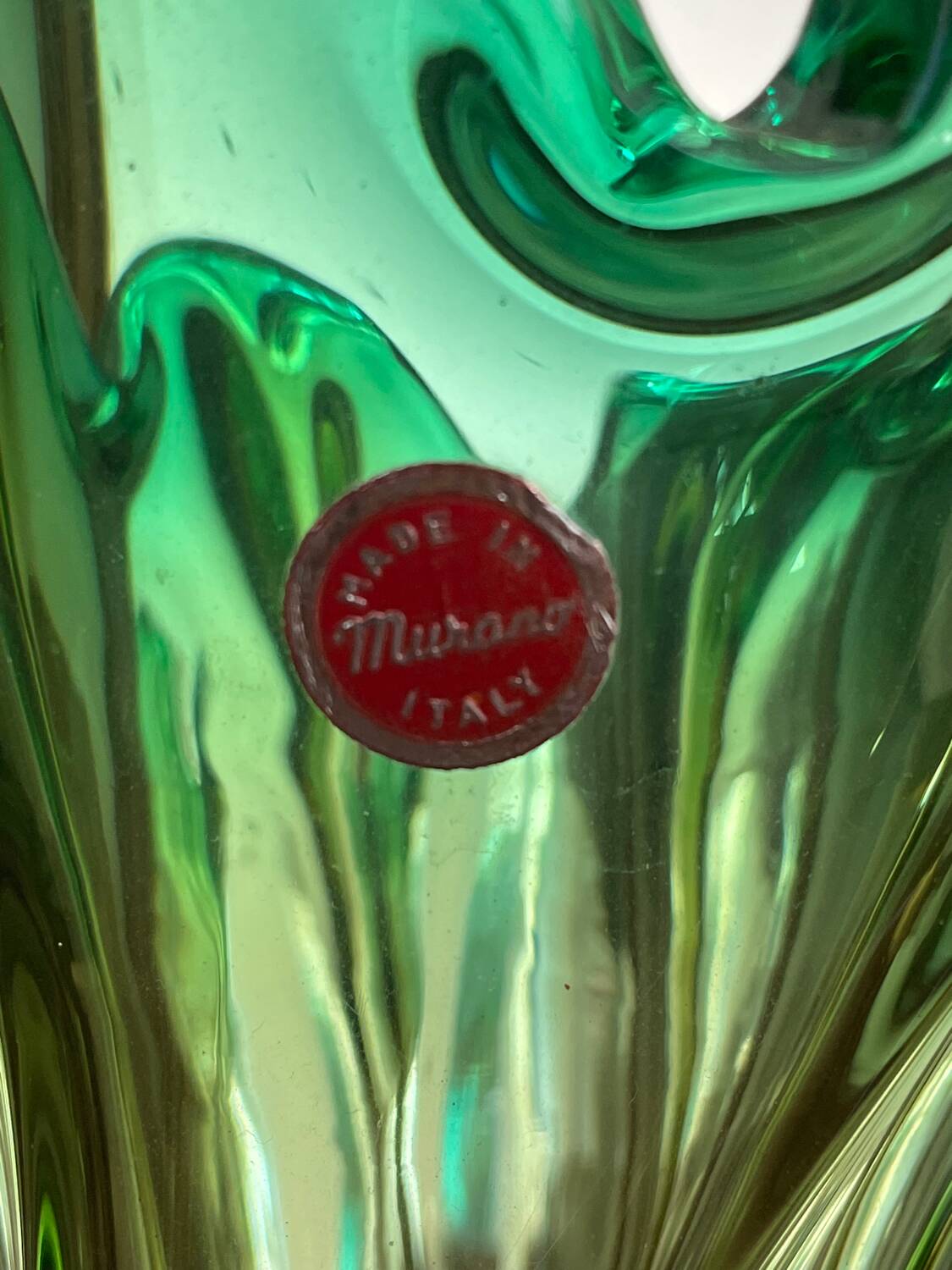Old two-tone Murano glass vase 1960