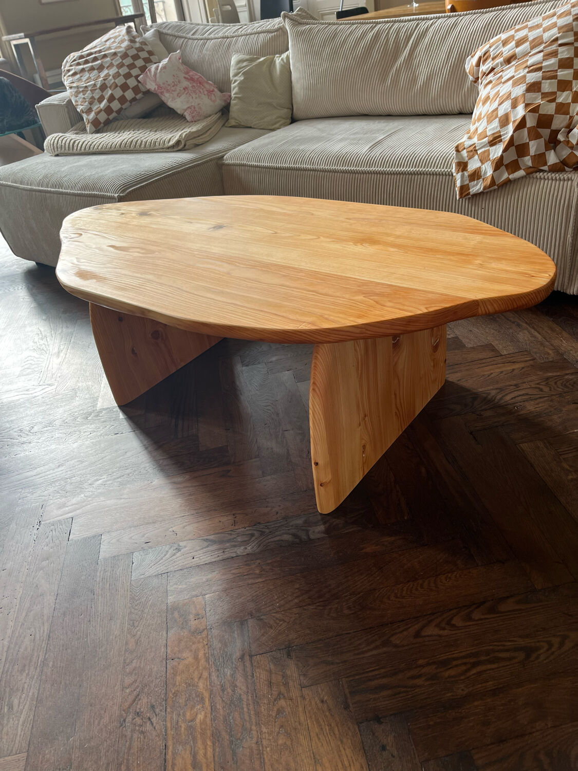 Solid wood coffee table