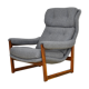 Scandinavian Rosewood Wingback Armchair with Wool Upholstery, 1960