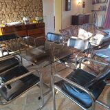 Dining table set with 6 Pieff chairs.