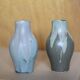 Pair of Denbac style flamed stoneware vases, small vintage vase, flower pot