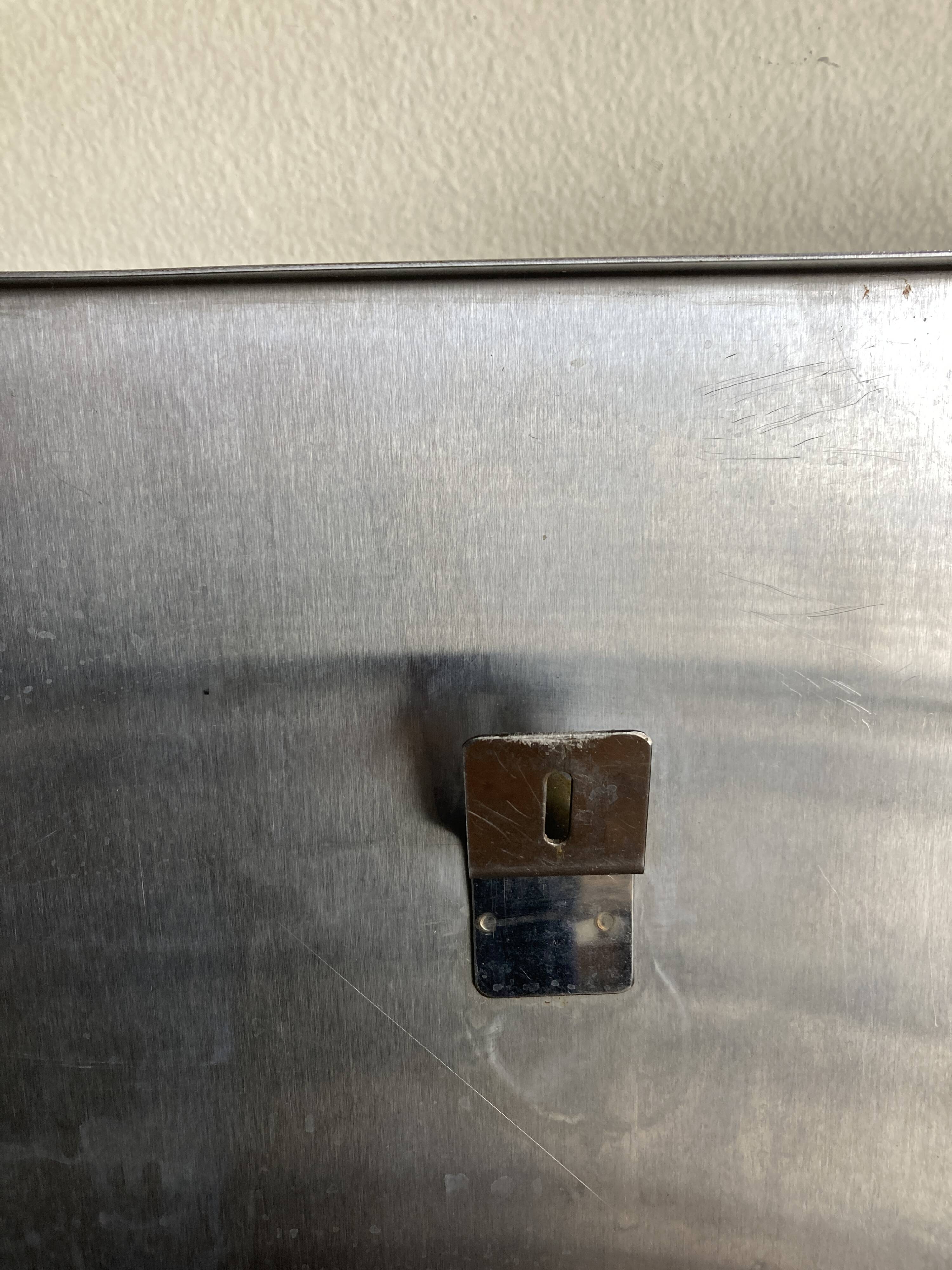 1970s space age steel mirror