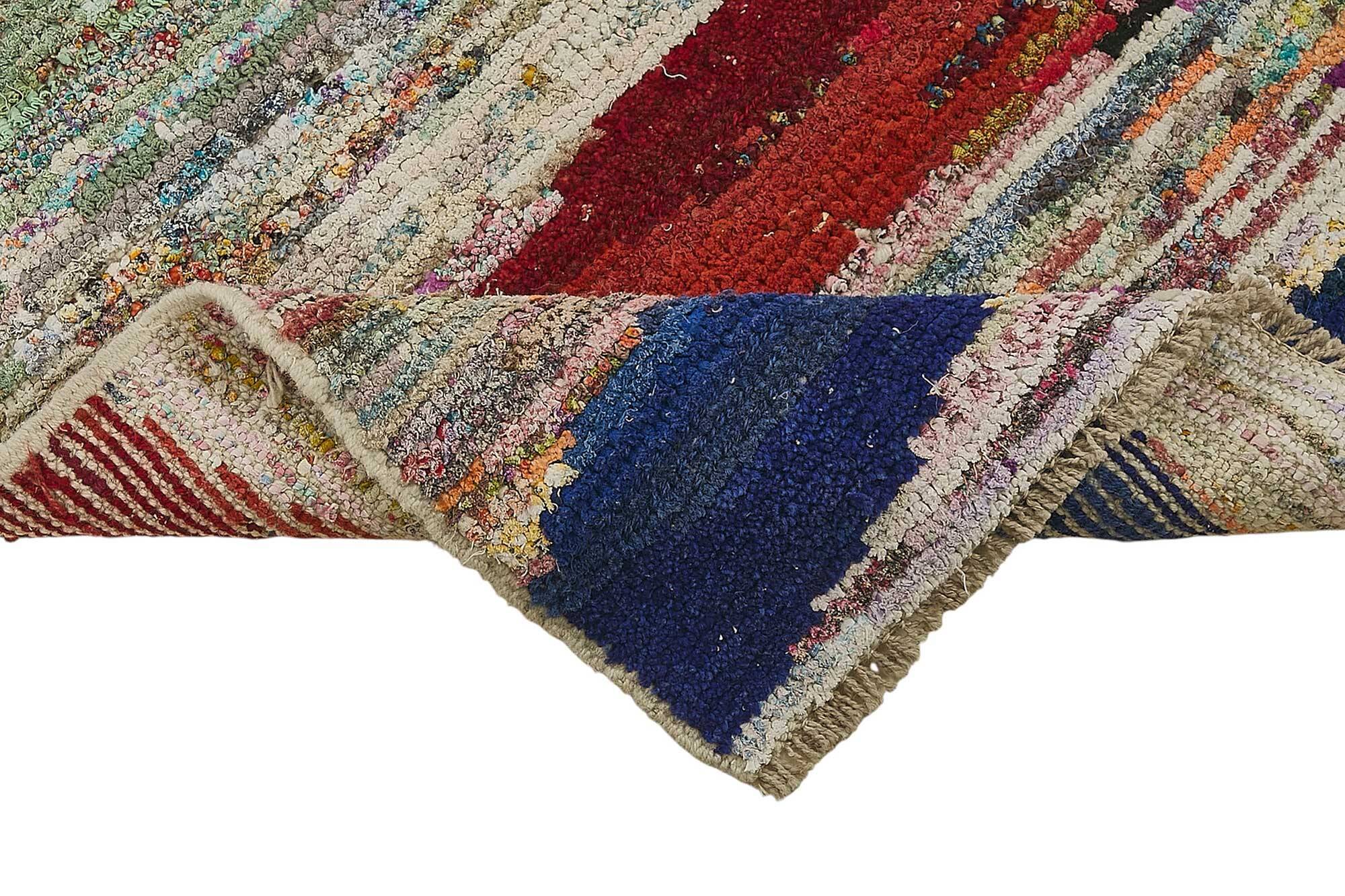 Handwoven Turkish Recycled Boho Rug 87 cm x 281 cm