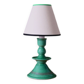 Green ceramic bedside lamp