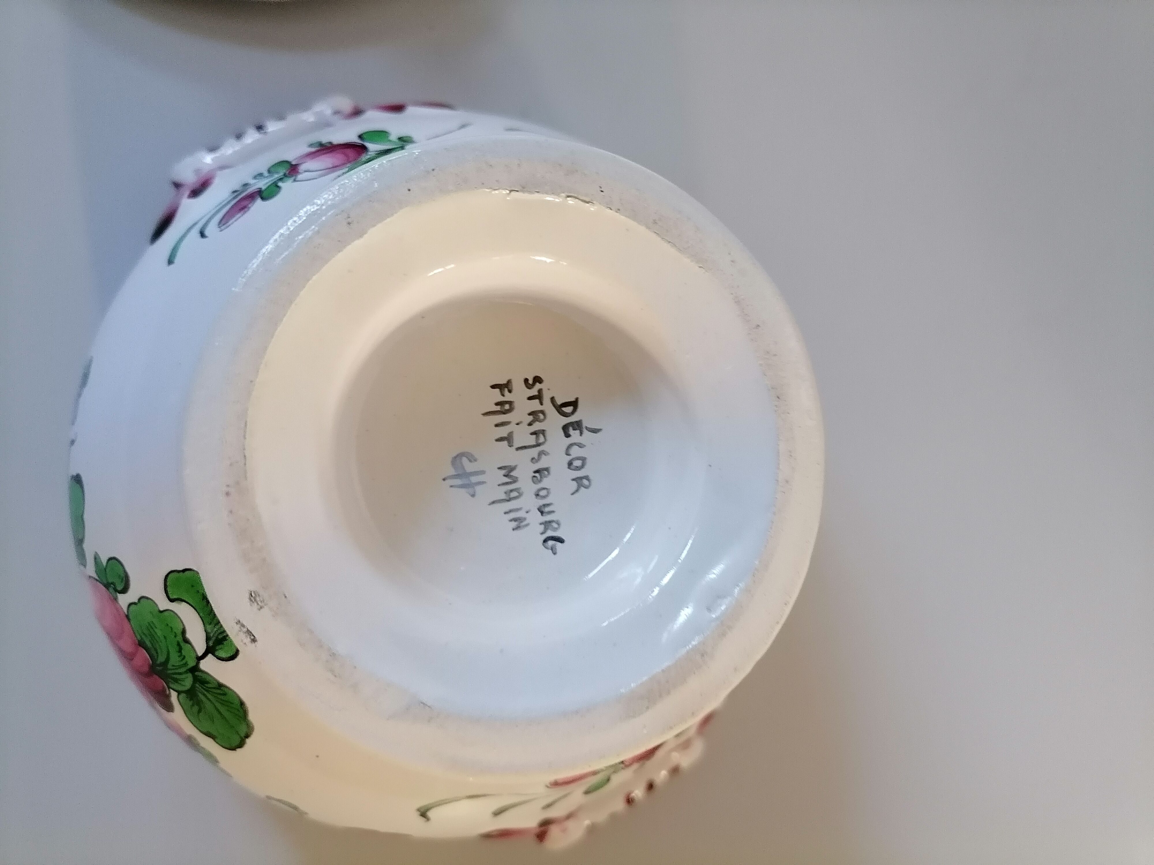 Strasbourg earthenware soup bowl