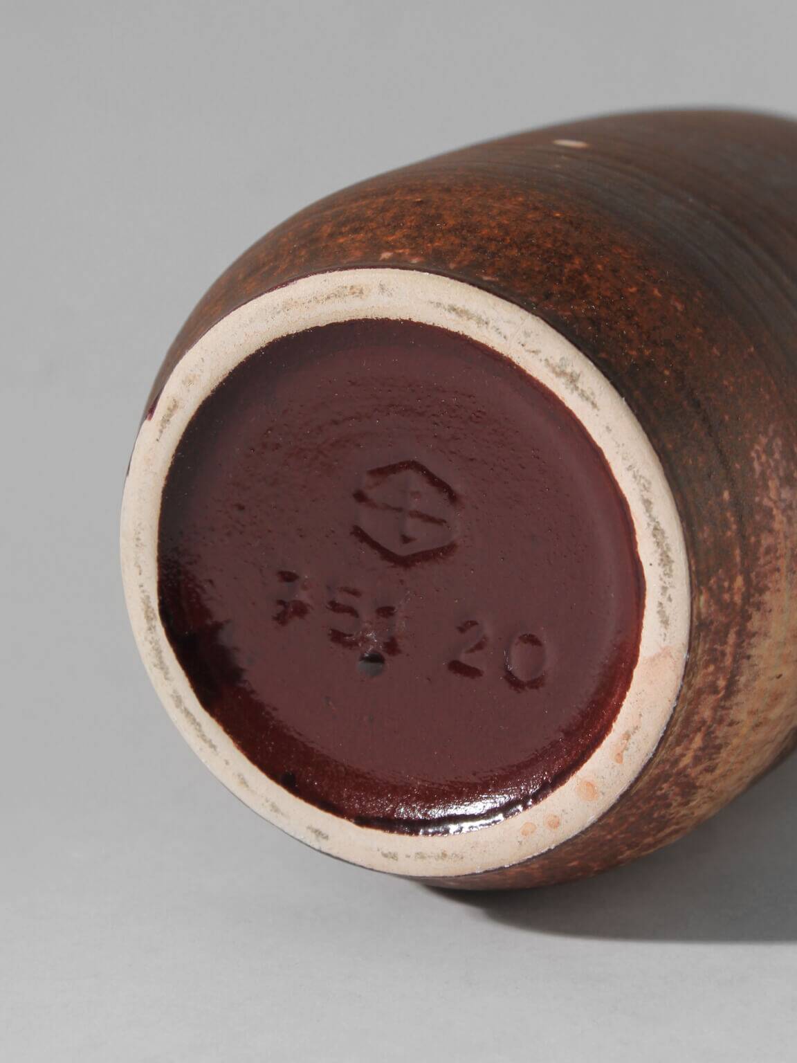 Unglazed Brown Ceramic Vase, Germany, 1960s