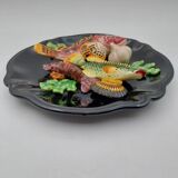 Ceramic dish barbotine vallauris trompe l'oeil kitsch Fish 3