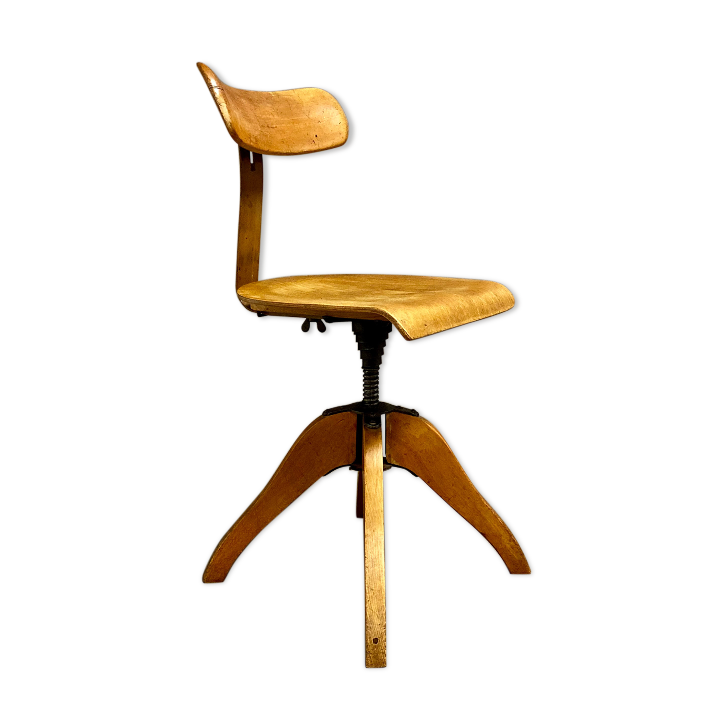 "Bombenstabil" modular industrial chair by Stoelcker 1950.