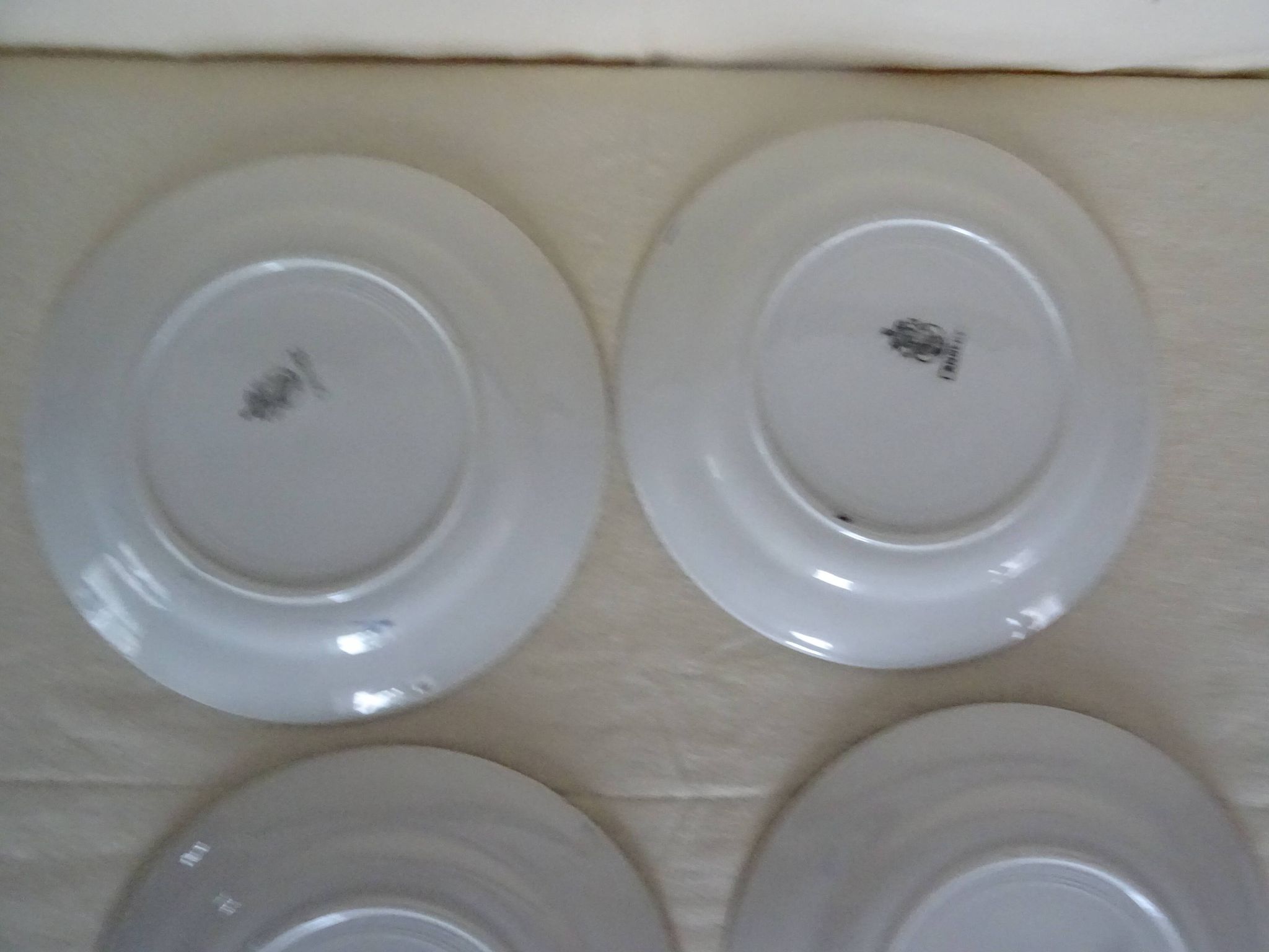 6 assiettes plates Lunéville  faience ancienne