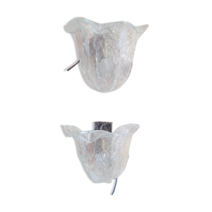 Paire d'appliques en - murano