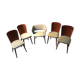 Set of 4 chairs and 1 armchair design 50s