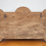 Art nouveau wood shelf, wall shelf with asian scene, antique shelf, interior decoration