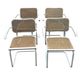 Set of 4 Cesca chairs model B64 with armrests Cesca Marcel breuer design