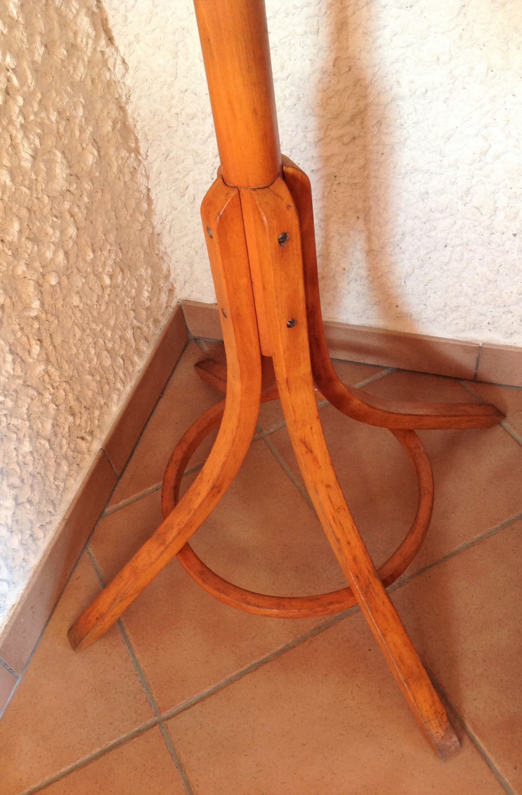 Coat rack with six heads in curved wood Baumann / vintage 50s-60s