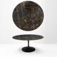 Original round Knoll Tulip dining table (137cm) Emperador glossy LIKE NEW!