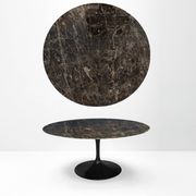 Original round Knoll Tulip dining table (137cm) Emperador glossy NEW CONDITION!