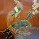 Vintage Chinese red and gold cabinet with flowers and birds (lacquer cabinet)