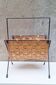 Metal and wood magazine rack