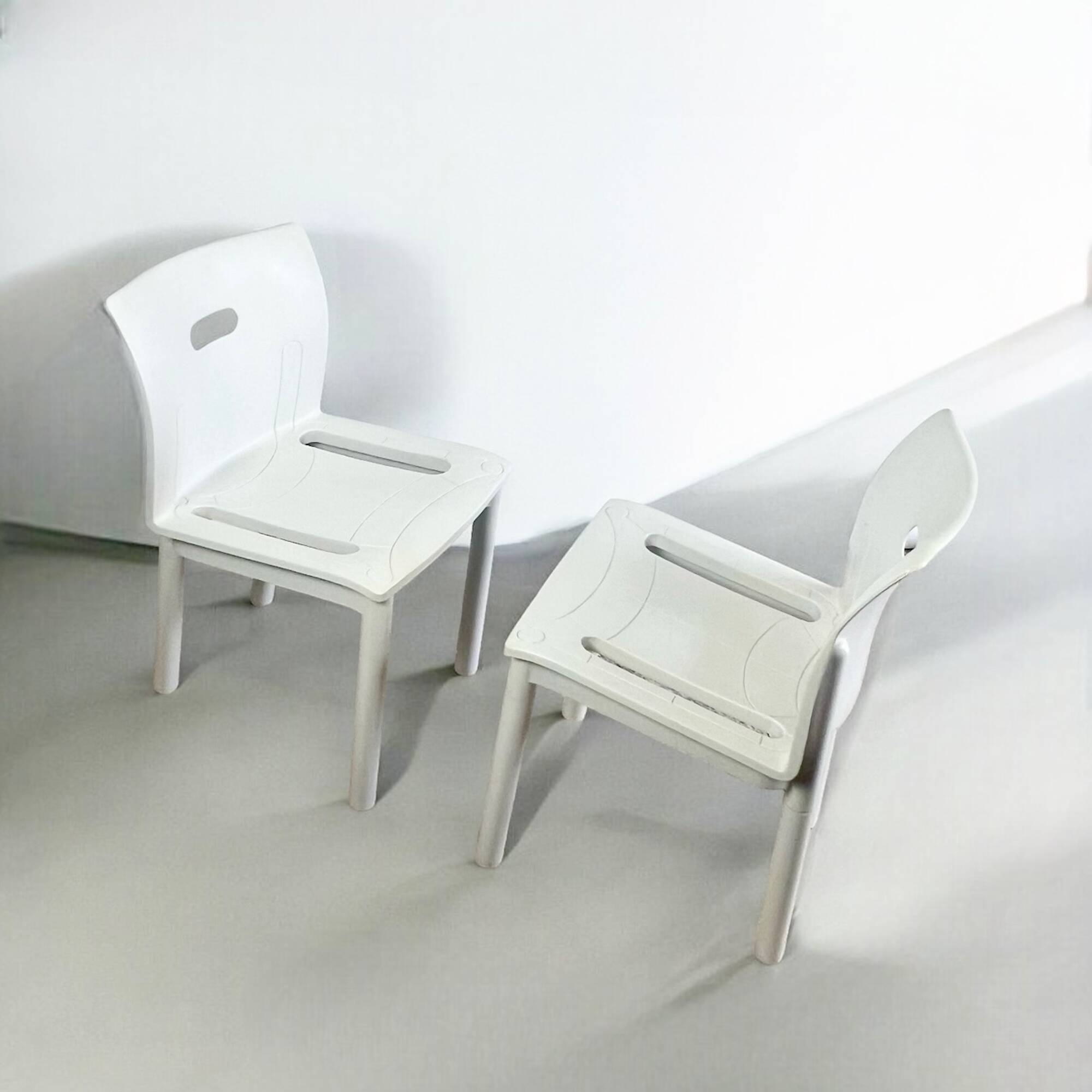 Model 4870 Dining Chairs by Anna Castelli Ferrieri for Kartell, 1980s, Set of 2