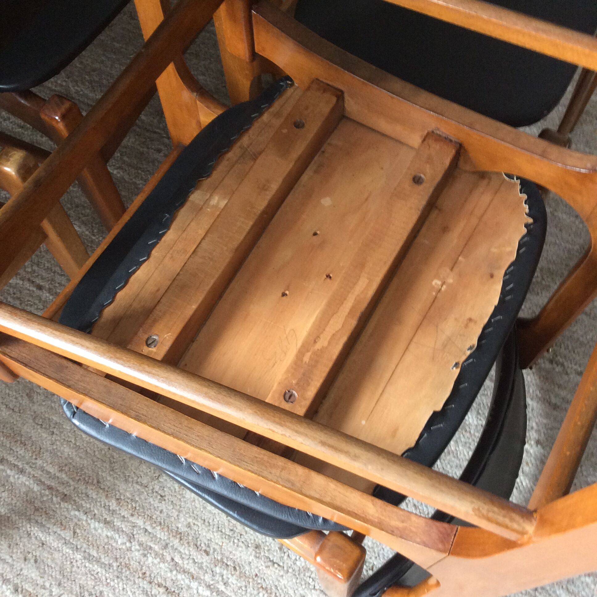 Series of 6 Scandinavian chairs from the 50/60